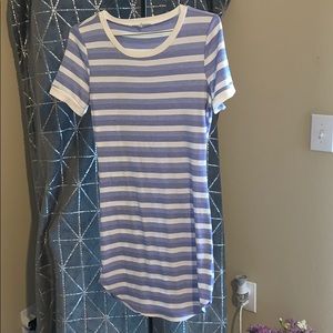 Blue and White Stretched Dress